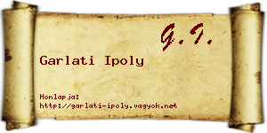 Garlati Ipoly névjegykártya